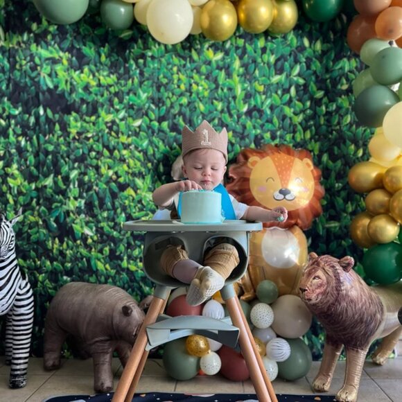 Handmade Fabric first Birthday party CROWN hat (Color dark TAN) for baby - Picture 7 of 7